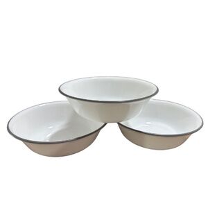 Corelle White Cereal Bowl with Gray Rim